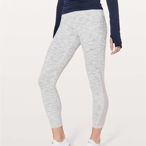 Lululemon Train Times 7/8 Pant *25" Wee Are From Space Ice Grey Alpine White